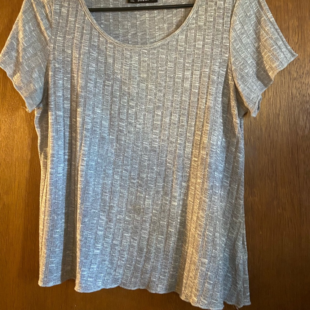 Grey short sleeve shirt